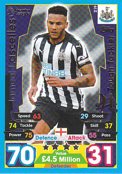 Jamaal Lascelles Newcastle United 2017/18 Topps Match Attax Tough Tackler #219